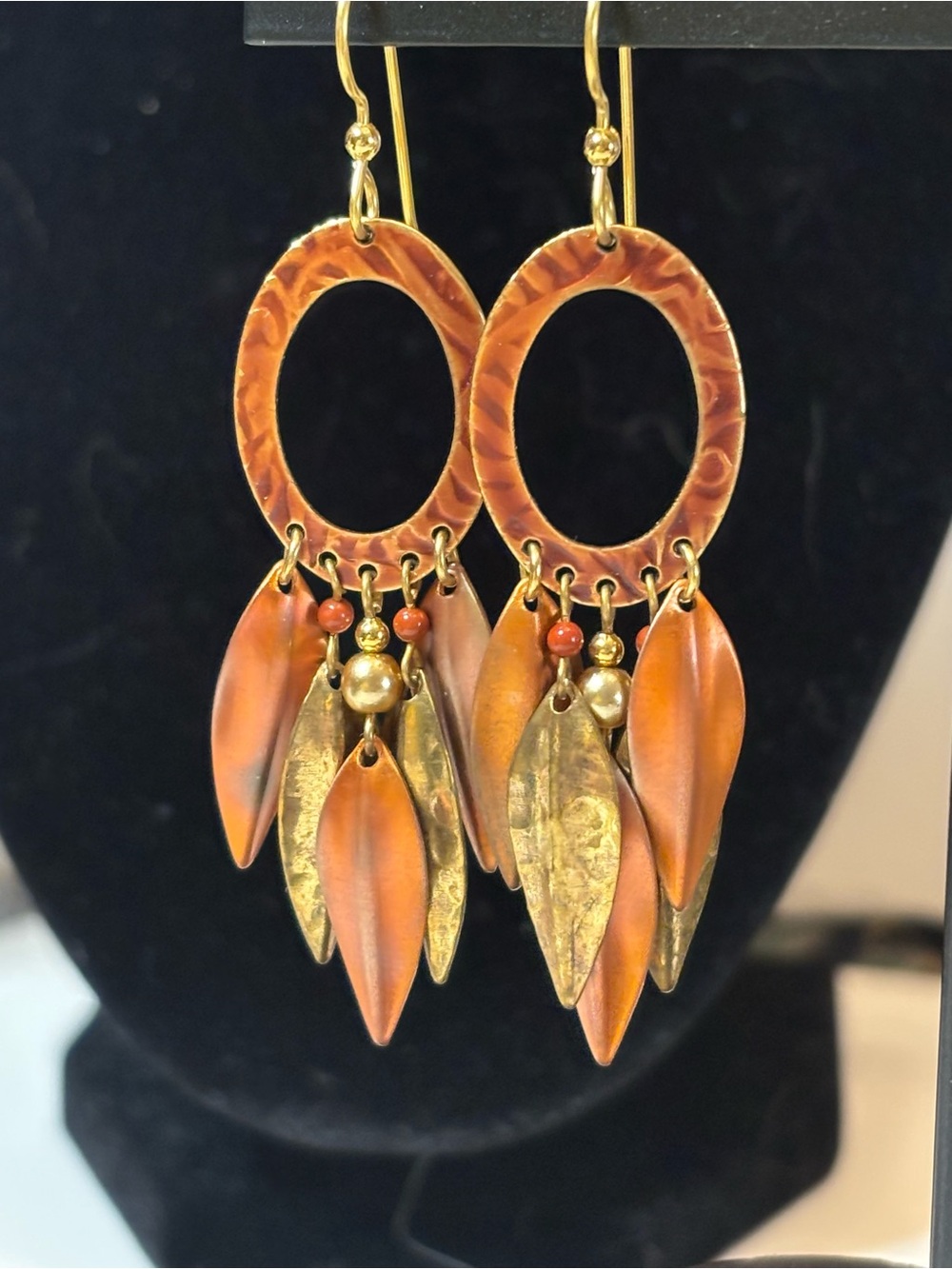 Handcrafted Mixed‑Metal Boho Earrings